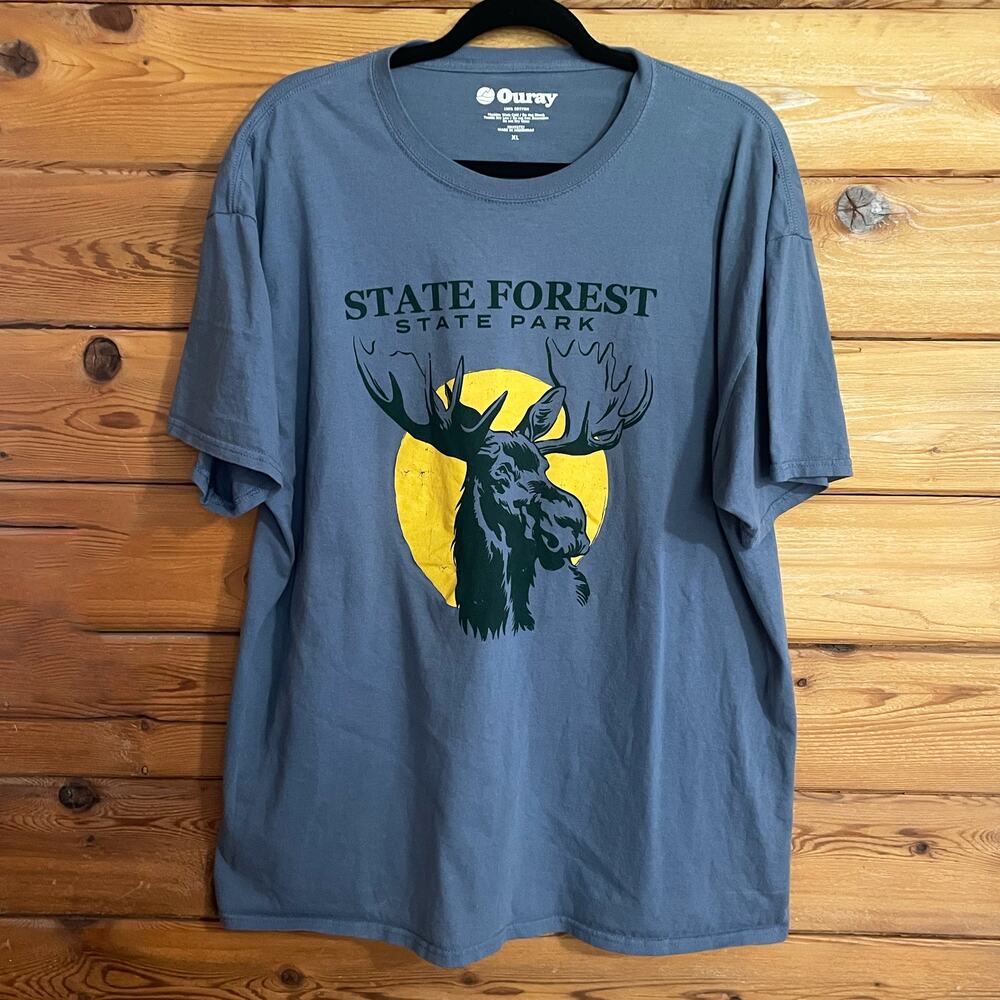 Ouray State Forest State Park Moose Graphic Tshirt XL